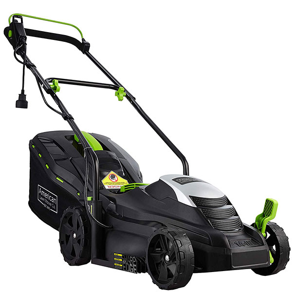 American Lawn Mower Company 50514 14-Inch 11-Amp Corded Electric Lawn Mower, Black 