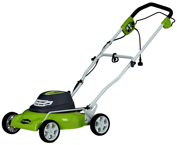 GreenWorks 12 Amp Corded 18-Inch Lawn Mower with Extra Blade 25012