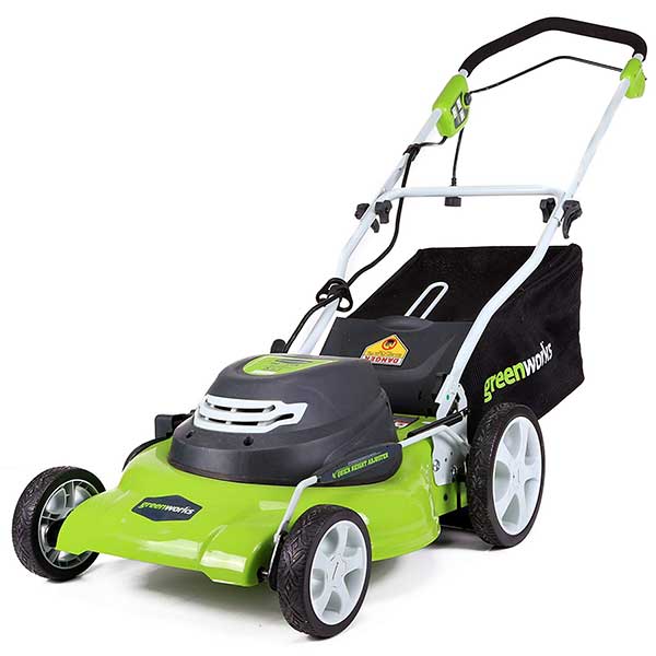 GreenWorks 20-Inch 12 Amp Corded Lawn Mower 25022